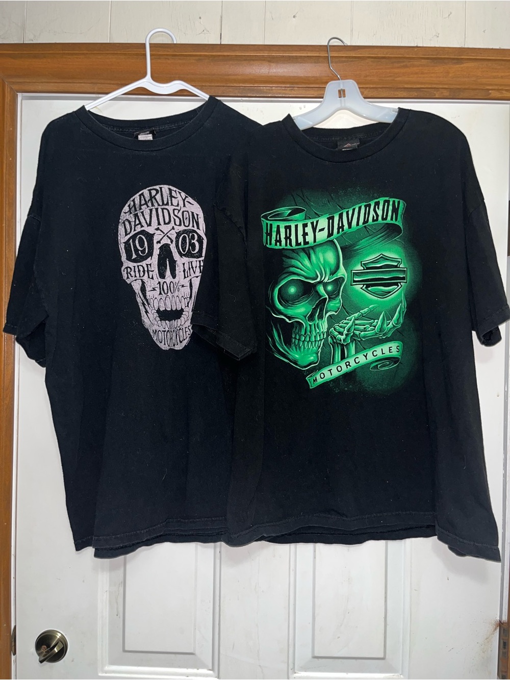 Harley Davidson T Shirt Bundle Lot 2 Men's 2XL Graphics Double Side Biker